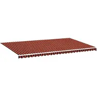 vidaXL Ersatzstoff für Markise Orange und Braun 600x350 cm Polyester
