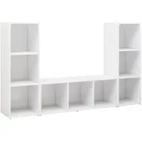 vidaXL TV-Schränke 3 Stk. Weiß 107x35x37 cm Holzwerkstoff