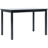 vidaXL Esstisch Schwarz 114x71x75 cm Gummiholz Massiv