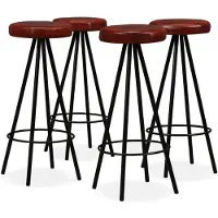 vidaXL Barhocker 4 Stk. Echtleder