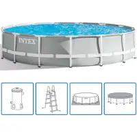Intex Prism Frame Swimmingpool-Set Rund 457 x 107 cm 26724GN