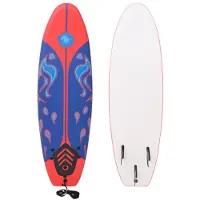vidaXL Surfbrett Blau und Rot 170 cm