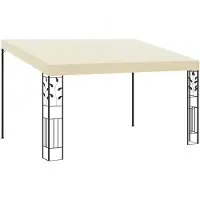 vidaXL Wand-Pavillon 4x3x2,5 m Cremeweiß