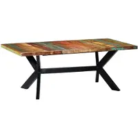 vidaXL Esstisch 200x100x75 cm Altholz Massiv