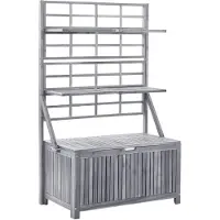 vidaXL Aufbewahrungstruhe mit Rankgitter 99x55x160cm Massivholz Akazie