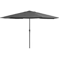 vidaXL Sonnenschirm mit Metall-Mast 390 cm Anthrazit