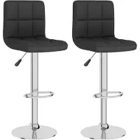 vidaXL Barhocker 2 Stk. Schwarz Stoff