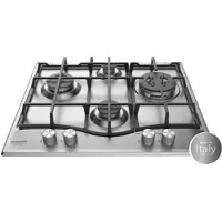 Ariston Hotpoint PCN 641 T/IX/HA, Edelstahl, Integriert, 60 cm, Gaskochfeld, Edelstahl, 4 Zone(n)