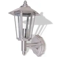 vidaXL Außenwandlampe Laterne Aufrecht Edelstahl