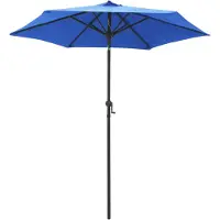 vidaXL Sonnenschirm Blau 200 x 224 cm Aluminium