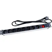 Bahco 8-fach Buchse - Pin Erde - für 19" Rack