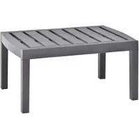vidaXL Gartentisch Mokka 78x55x38 cm Kunststoff