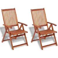 vidaXL Gartenstühle 2 Stk. Klappbar Akazie Massivholz Braun