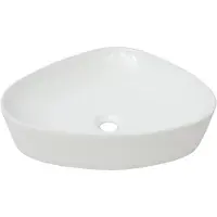 vidaXL Waschbecken Dreiecksform Keramik Weiß 50,5 x 41 x 12 cm