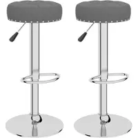 vidaXL Barhocker 2 Stk. Dunkelgrau Stoff