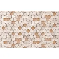 Komar Vliestapete "Digitaldruck Vlies - Woodcomb braun - Größe 400 x 250 cm" bedruckt glatt Wohnzimmer, Schlafzimmer