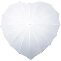 Impliva Regenschirm herzförmig Handöffnung 110 cm weiß