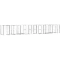 vidaXL Outdoor-Hundezwinger Verzinkter Stahl 26,62 m2 3082291