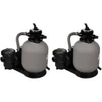 vidaXL Sandfilterpumpen 2 Stk. 600 W 17.000 L/h