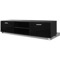 vidaXL TV-Schrank Hochglanz-Schwarz 140x40,5x35 cm