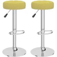 vidaXL Barhocker 2 Stk. Grün Stoff