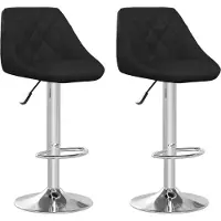 vidaXL Barhocker 2 Stk. Schwarz Kunstleder