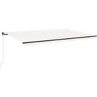 vidaXL Markise Manuell Einziehbar 500x350 cm Creme