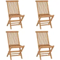 vidaXL Klappbare Gartenstühle 4 Stk. Massivholz Teak