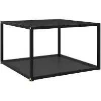 vidaXL Couchtisch Schwarz 60x60x35 cm Hartglas