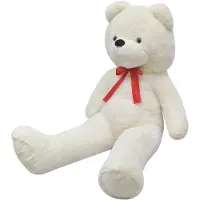 vidaXL Teddybär Kuscheltier Plüsch Weiß 242 cm
