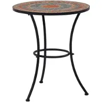 vidaXL Mosaik-Bistrotisch Orange/Grau 60 cm Keramik