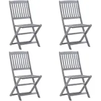vidaXL Klappbare Gartenstühle 4 Stk. Massivholz Akazie