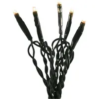 Konstsmide - Micro LED Lichterkette, verschweißt, 35 bernsteinfarbene Dioden, 24V Innentrafo, dunkelgrünes Kabel; 6352-820