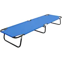 vidaXL Klappliege Blau Stahl