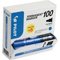Pilot Permanent Marker Rundspitze 100 blau 20 Stück