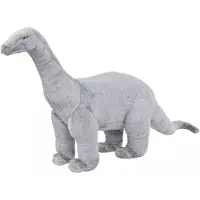 vidaXL Plüschtier Brachiosaurus Stehend Plüsch Grau XXL