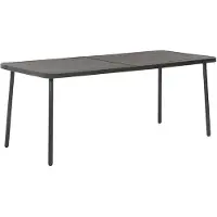 vidaXL Gartentisch Dunkelgrau 180x83x72 cm Stahl