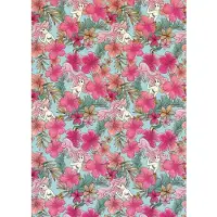 Komar Vliestapete "Digitaldruck Vlies - Ariel Pink Flower - Größe 200 x 280 cm" bedruckt glatt Kinderzimmer
