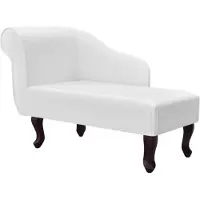 vidaXL Chaiselongue Weiß Kunstleder