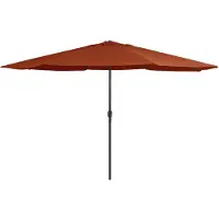 vidaXL Sonnenschirm mit Metall-Mast 390 cm Terrakotta