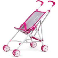 Milly Mally Puppenwagen JuliaPrestige 54 cm rosa/grau