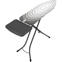 Brabantia 101083, Bügelbrett in Originalgröße, Baumwolle, Dampfbügelstation, Schwarz, Muster, Grau