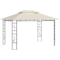 vidaXL Pavillon 4x3x2,7 m Creme 160 g/m²