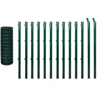 vidaXL Eurozaun Stahl 25x1,5 m Grün