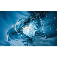 Overig Vliestapete "Digitaldruck Vlies - The Eye of the Glacier - Größe 450 x 280 cm" bedruckt glatt Wohnzimmer, Schlafzimmer