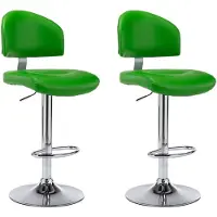 vidaXL Barhocker 2 Stk. Grün Kunstleder