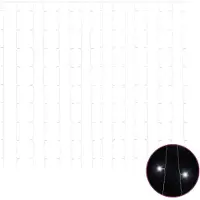 vidaXL LED-Lichtervorhang 3x3 m 300 LED Kaltweiß 8 Funktionen