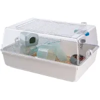 Ferplast Hamsterkäfig 55 x 39 x 27 cm – Mini Duna Weiß –