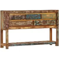 vidaXL Sideboard 120x30x75 cm Altholz Massiv