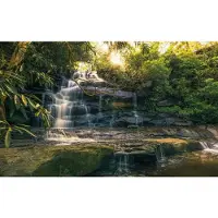 Overig Vliestapete "Digitaldruck Vlies - Golden Falls - Größe 450 x 280 cm" bedruckt glatt Wohnzimmer, Schlafzimmer
